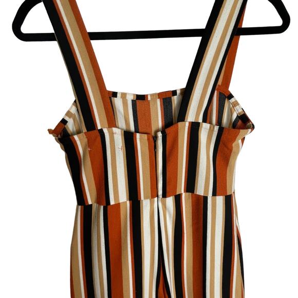 Urban Outfitters Women S Delany Jumpsuit 70s Striped Retro Square Neck Romper - Picture 6 of 12